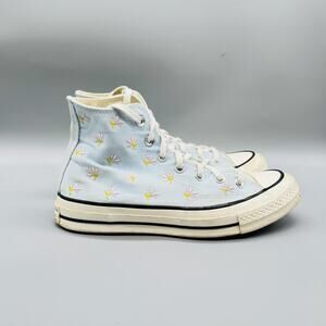 Converse Shoes Womens 8 Blue Chuck Taylor All Star 2 High Top Floral Sneakers